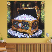 Truhen voller Diamanten Leinwanddruck (Insitu (Wohnzimmer))