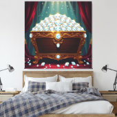 Truhen voller Diamanten Leinwanddruck (Insitu (Schlafzimmer))