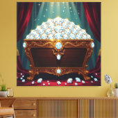 Truhen voller Diamanten Leinwanddruck (Insitu (Wohnzimmer))