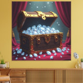 Truhen voller Diamanten Leinwanddruck (Insitu (Wohnzimmer))