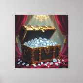Truhen voller Diamanten Leinwanddruck (Vorderseite)
