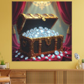 Truhen voller Diamanten Leinwanddruck (Insitu (Wohnzimmer))