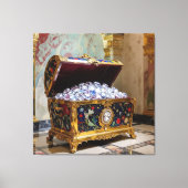 Truhen voller Diamanten Leinwanddruck (Vorderseite)