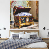 Truhen voller Diamanten Leinwanddruck (Insitu (Schlafzimmer))