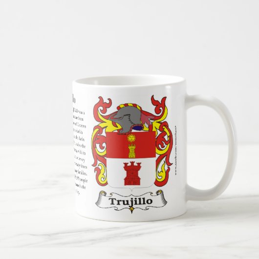 Trujillo-Familien-Wappen Tasse (Rechts)