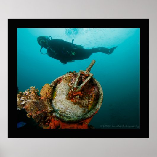 Truk Lagoon - Fujikawa Maru - Telegraph on Bow Poster (Vorne)