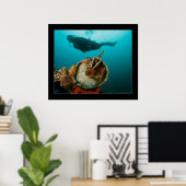 Truk Lagoon - Fujikawa Maru - Telegraph on Bow Poster (Heimbüro)