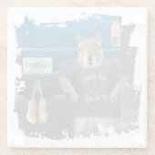 Truk Nutz - Lustige LKW-Nüsse Glasuntersetzer (Rückseite)