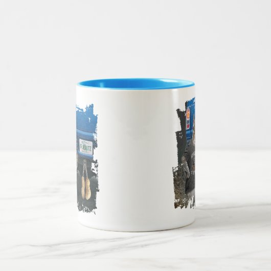 Truk Nutz - Lustige LKW-Nüsse Zweifarbige Tasse (Mittel)