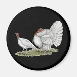 Trukeys White Hollands Magnet