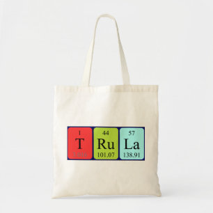 Trula Namen-Taschentasche periodischer Tabelle Tragetasche