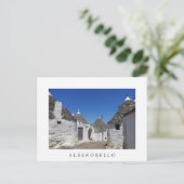 Trulli-Häuser, Alberobello, Apulien, weiße Postkar Postkarte (Stehend Vorderseite)