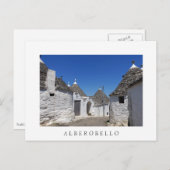 Trulli-Häuser, Alberobello, Apulien, weiße Postkar Postkarte (Vorne/Hinten)