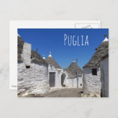 Trulli Häuser in Alberobello, Apulien Text Postkar Postkarte (Vorne/Hinten)