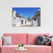 Trulli-Häuser in Alberobello, Puglia, Leinenschrif Leinwanddruck (Insitu (Wohnzimmer))