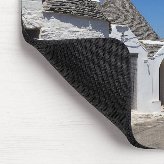 Trulli Häuser in Alberobello, Puglia mousepad (Ecke)