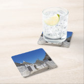 Trulli Häuser in Alberobello, Puglia-Untersetzer Rechteckiger Pappuntersetzer (Vor Ort)