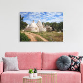 Trulli-Häuser in Apulien Leinwanddruck (Insitu (Wohnzimmer))