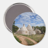 Trulli-Häuser in Apulien Magnet (Vorderseite/Rückseite)