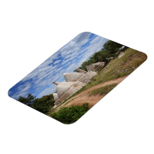 Trulli-Häuser in Apulien Magnet (Linke Seite)