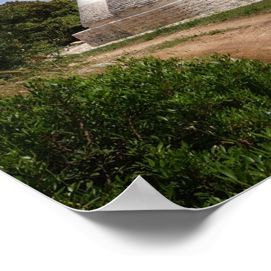 Trulli-Häuser in Apulien Poster (Ecke)