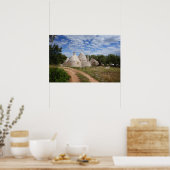 Trulli-Häuser in Apulien Poster (Küche)