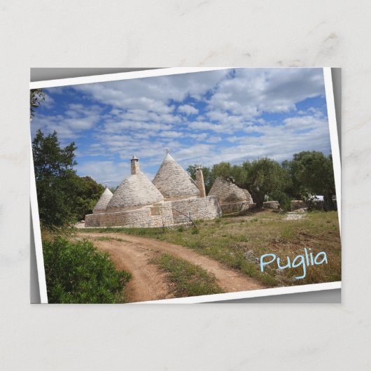 Trulli-Häuser in Apulien Postkarte (Vorderseite)