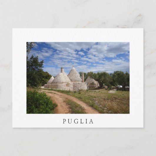 Trulli-Häuser in Apulien Postkarte (Vorderseite)