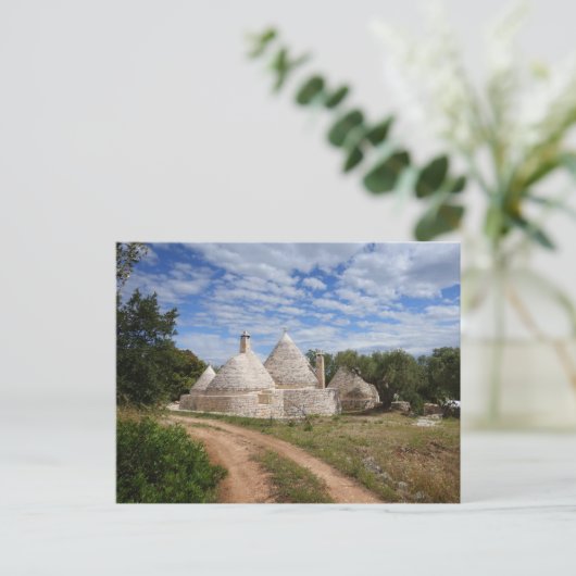 Trulli-Häuser in Apulien Postkarte (Stehend Vorderseite)