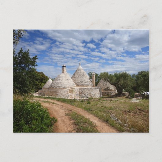 Trulli-Häuser in Apulien Postkarte (Vorderseite)