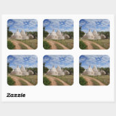 Trulli-Häuser in Apulien Quadratischer Aufkleber (Blatt)