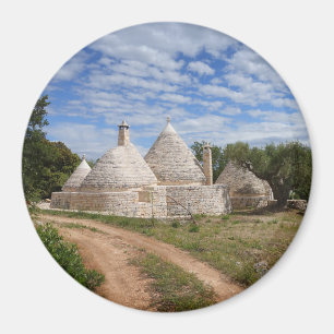 Trulli Häuser in Puglia/in Apulien Magnet