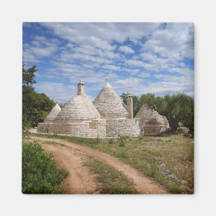 Trulli Häuser in Puglia/in Apulien Magnet