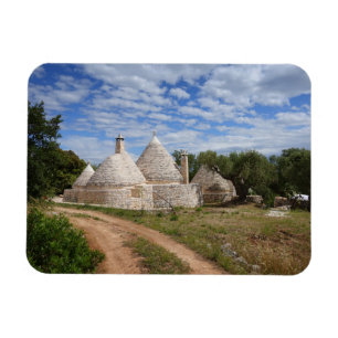 Trulli Häuser in Puglia/in Apulien Magnet