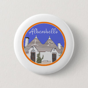 Trulli Houses Alberobello Bari Trullo Italien Button