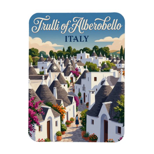 Trulli von Alberobello Italien Magnet (Vertikal)
