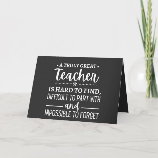 Truly Great Teacher Feiertagskarte (Vorderseite)