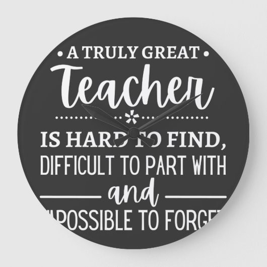 Truly Great Teacher Große Wanduhr (Vorderseite)