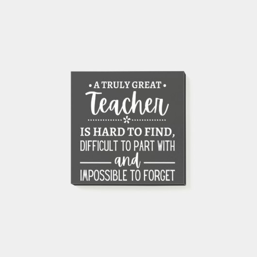 Truly Great Teacher Post-it Klebezettel (Vorderseite)