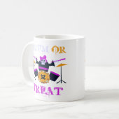 Trum oder Leckerei Skeletton Halloween Kaffeetasse (Vorderseite Links)