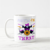 Trum oder Leckerei Skeletton Halloween Kaffeetasse (Links)