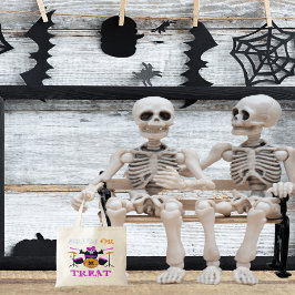 Trum oder Leckerei Skeletton Halloween Tragetasche
