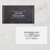 Trum Teacher Lessons Music Instructor Chalk Sticks Visitenkarte (Vorne/Hinten)
