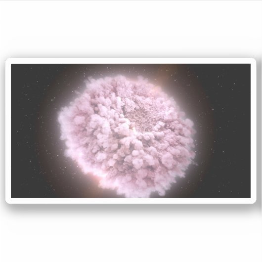 Trümmerwolke aus zwei Neutronenstern Aufkleber (Vorderseite)