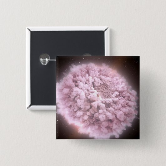 Trümmerwolke aus zwei Neutronenstern Button (Vorne & Hinten)