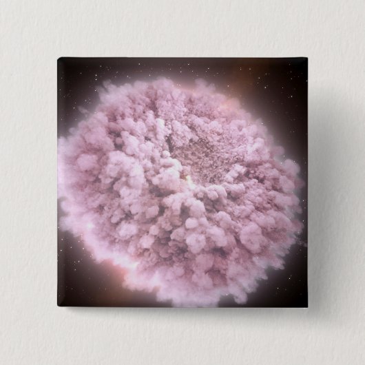 Trümmerwolke aus zwei Neutronenstern Button (Vorderseite)