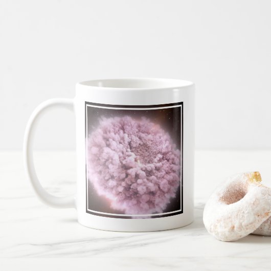 Trümmerwolke aus zwei Neutronenstern Kaffeetasse (Mit Donut)