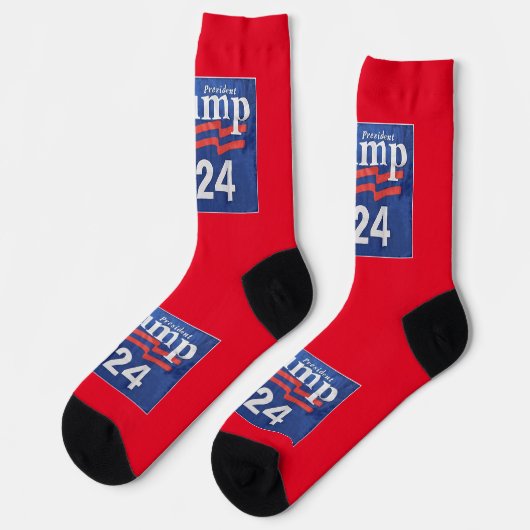 Trump2024 Flag Socks Socken (Linkes Detail)
