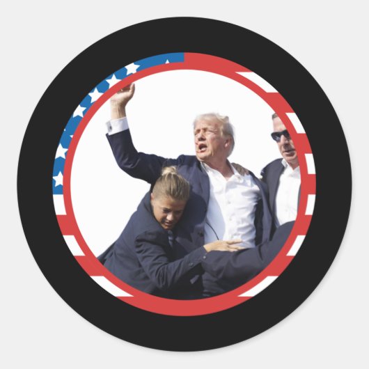 Trump 13. Juli Sieg Runder Aufkleber (Vorderseite)