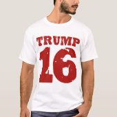 Trump 16 Wahlkampf Jersey erschüttert T-Shirt (Vorderseite)